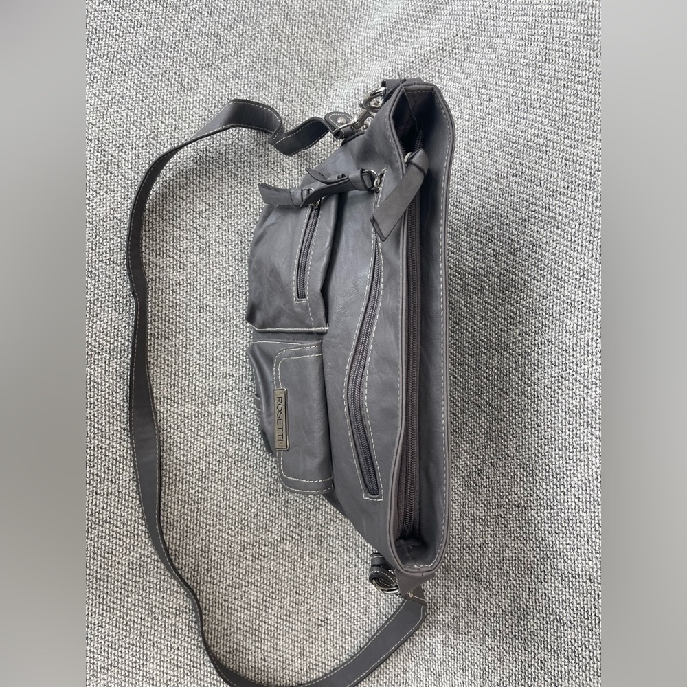 Rosetti Gray Crossbody Bag with Adjustable Strap - Picture 13 of 16